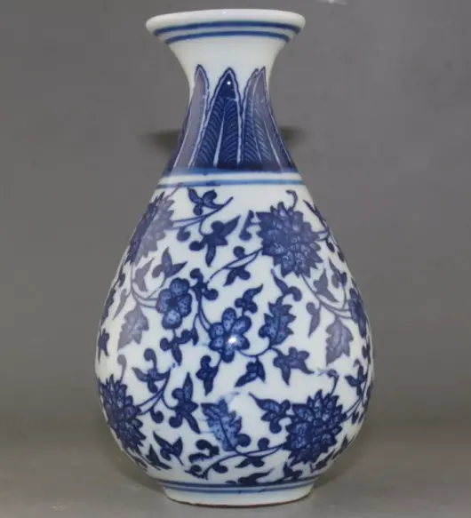 Rare Blue and White Porcelain Flower Vase – Antique