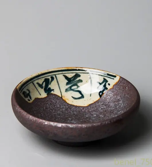Handmade Rough Pottery Ceramic Tea Cup – Hand-Painted Kung Fu Style